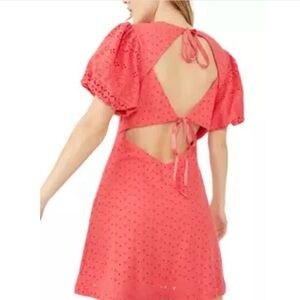 NWT Free People apricot rose mini dress